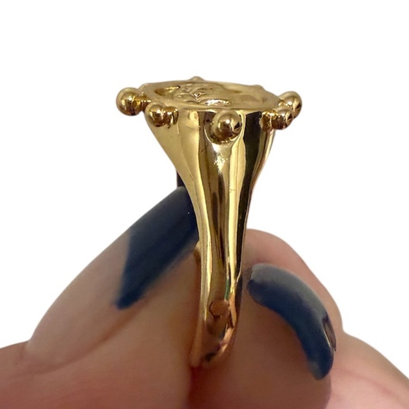 WANDERLUST + CO RHEA GOLD SIGNET RING Size 6-5/8 - Picture 6 of 6